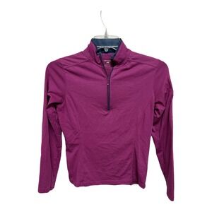 Horny Toad Purple 1/4 Zip Long Sleeve Athletic Top Size Small Purple Workout